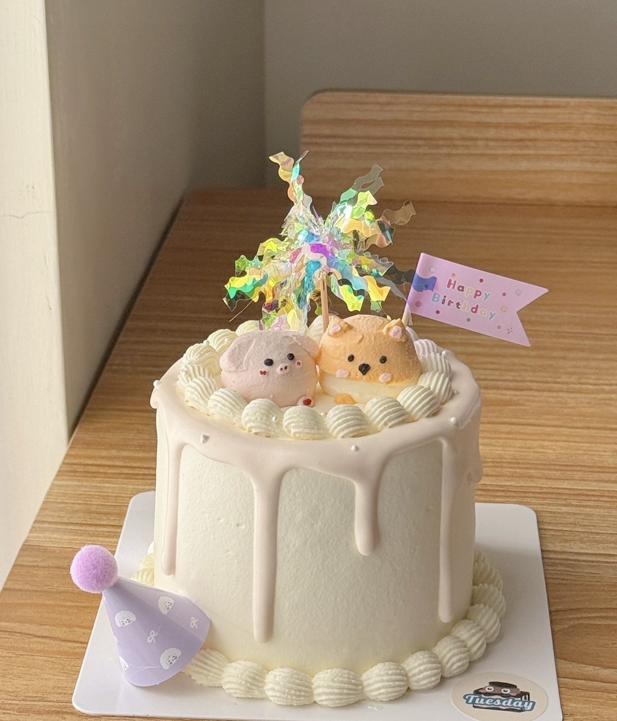 奶油淋面小動物蛋糕