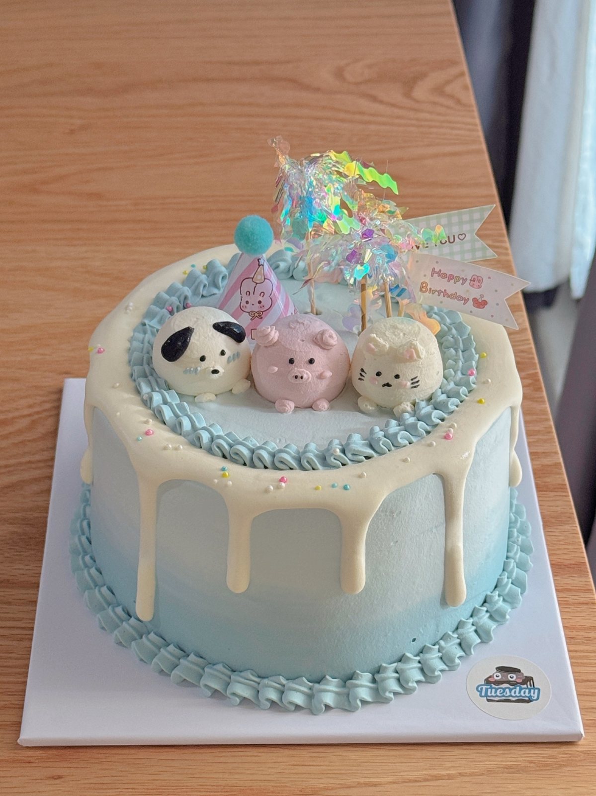 奶油淋面小動物蛋糕